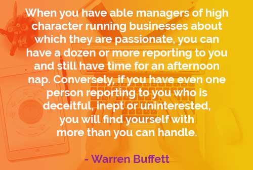 Kata-kata Bijak Warren Buffett: Manajer Berkemampuan Tinggi