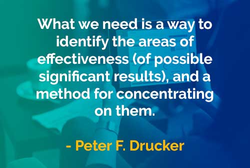 Kata-kata Bijak Peter Drucker: Identifikasi Area Efektif