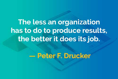  Kata kata  Bijak  Peter Drucker Banyak Tugas Organisasi 