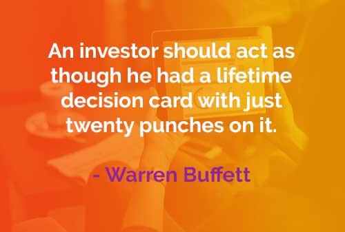 Kata-kata Bijak Warren Buffett: Kartu Keputusan Seumur Hidup