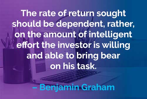 Kata-kata Motivasi Benjamin Graham: Return yang Dicari