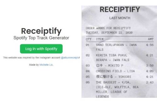 Viral! Ini Cara Bikin Receiptify, Struk Lagu Favorit Spotify Kamu 02