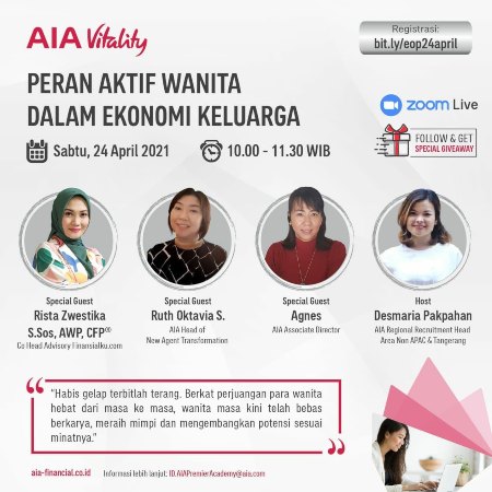 Perkuat Peran Wanita dalam Ekonomi Keluarga Bersama AIA Vitality dan Finansialku poster