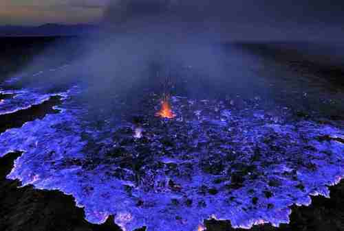 The Renowned Blue Fire of Ijen Crater